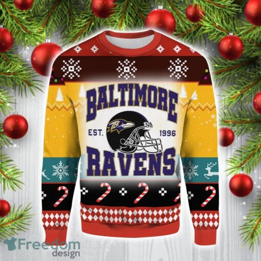 Baltimore Ravens EST 1996 Christmas Gift Ugly Christmas Sweater For Men And Women Product Photo 1