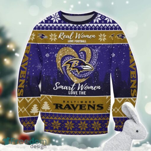 Baltimore Ravens Logo Ugly Christmas Sweater For Fans Men And Women Christmas Gift Ideas Product Photo 1