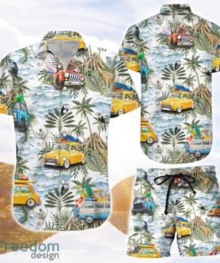 Beach Hawaiian Shirt Tropical Vintage Botanical Island Palm Tree Car Beach 3D Printing