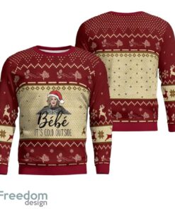 Bebe It’s Cold Outside All-Over Print Christmas Sweater, Christmas Gift