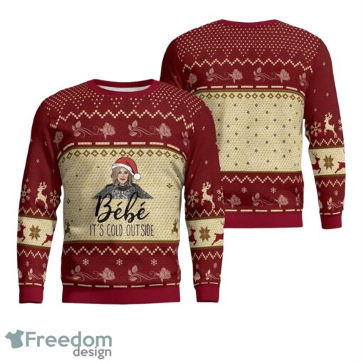 Bebe It’s Cold Outside All-Over Print Christmas Sweater, Christmas Gift Product Photo 1