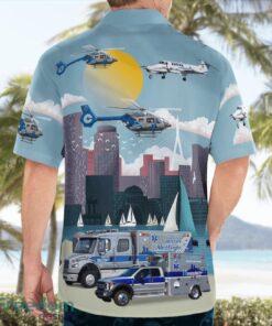 Bedford, Massachusetts, Boston MedFlight Ambulance And Helicoptes Hawaiian Shirt Product Photo 2