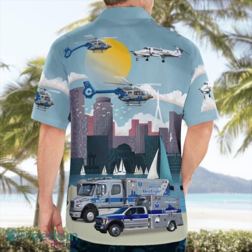 Bedford, Massachusetts, Boston MedFlight Ambulance And Helicoptes Hawaiian Shirt Product Photo 2