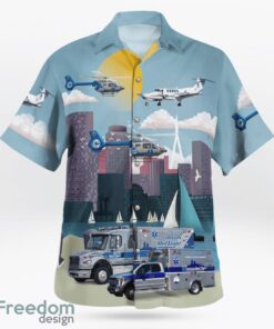 Bedford, Massachusetts, Boston MedFlight Ambulance And Helicoptes Hawaiian Shirt Product Photo 3