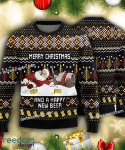 Beer and Cheers black Knitted Christmas Sweater