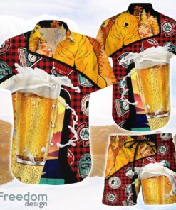 Beer Bear Camping Gifts Unisex 3D Printing Hawaiian Shirt