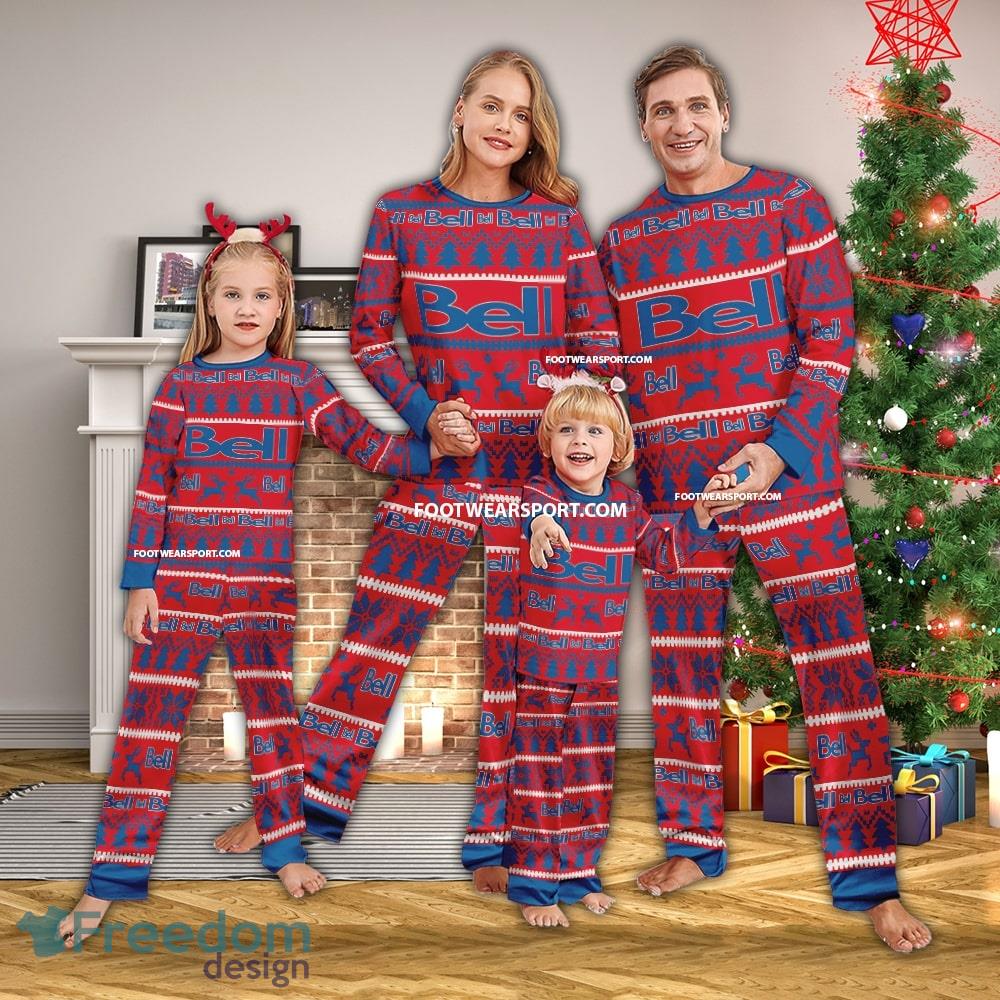 Bell Canada Logo Pattern Ugly Christmas Pajamas Set Men Women Children image Bell Canada Logo Pattern Ugly Christmas Pajamas Set Men Women Children - Bell Canada Logo Pattern Ugly Christmas Pajamas Set Men Women Children