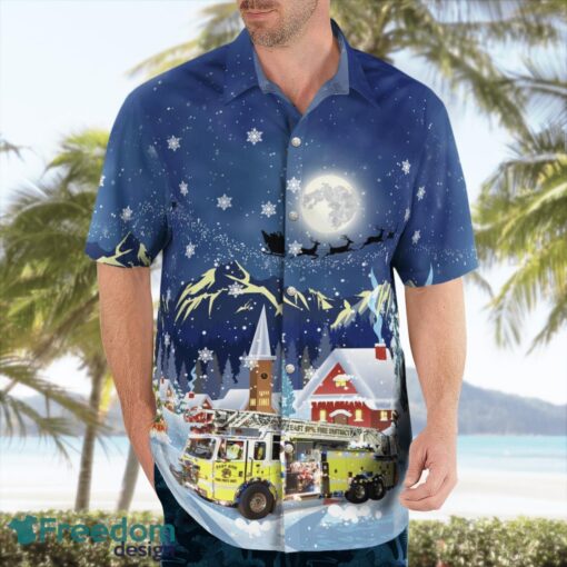 Belleville, Illinois, East Side Volunteer Fire Department Christmas Hawaiian Shirt Product Photo 3