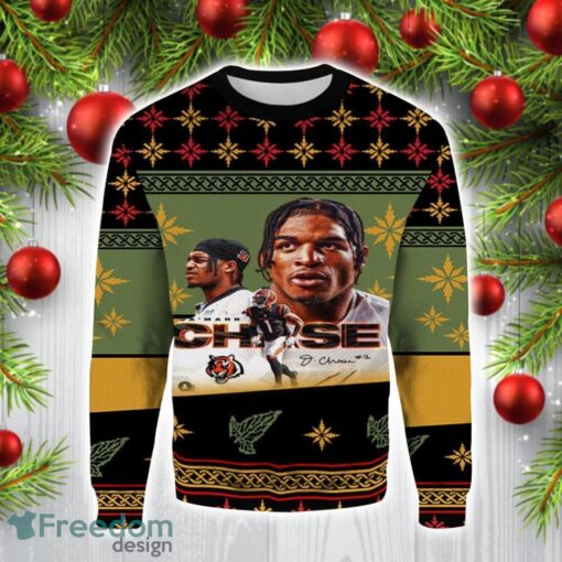 Bengals Ja’marr Chase Signature Christmas Gift Ugly Christmas Sweater For Men And Women Product Photo 1