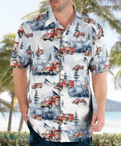 Bennington, Bennington County, Vermont, Bennington Rural Fire Department Hawaiian Shirt Product Photo 4