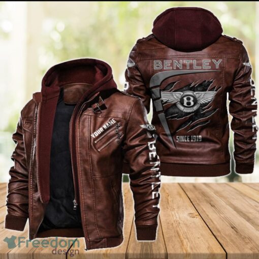 Bentley 2D Leather Jacket For Men Custom Name Special Gift Ideas Product Photo 2