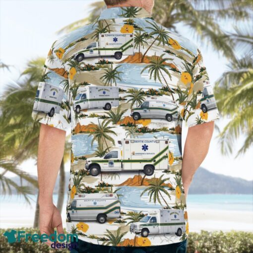 Bertie County Emergency Services 3D Summer Aloha Hawaiian Shirt Product Photo 2