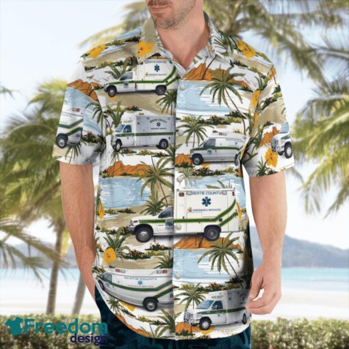 Bertie County Emergency Services 3D Summer Aloha Hawaiian Shirt Product Photo 3