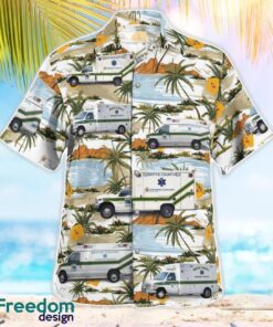 Bertie County Emergency Services 3D Summer Aloha Hawaiian Shirt Product Photo 4