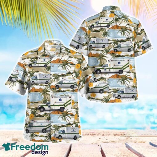 Bertie County Emergency Services 3D Summer Aloha Hawaiian Shirt Product Photo 1