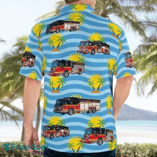 Bethlehem, Pennsylvania, Lower Saucon Fire Rescue Aloha Hawaiian Shirt Product Photo 2