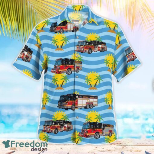 Bethlehem, Pennsylvania, Lower Saucon Fire Rescue Aloha Hawaiian Shirt Product Photo 3