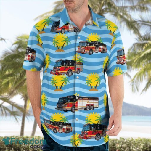 Bethlehem, Pennsylvania, Lower Saucon Fire Rescue Aloha Hawaiian Shirt Product Photo 4