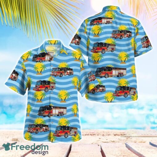 Bethlehem, Pennsylvania, Lower Saucon Fire Rescue Aloha Hawaiian Shirt Product Photo 1