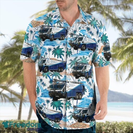 Bickenhill, Solihull, United Kingdom, Birmingham Airport Fire And Rescue Hawaiian Shirt Beach Shirt For Men And Women Product Photo 4