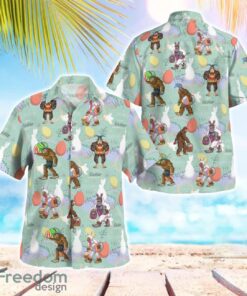 Bigfoot Happy Easter Day Aloha Hawaiian Shirt Beach Gift Shirt Product Photo 1