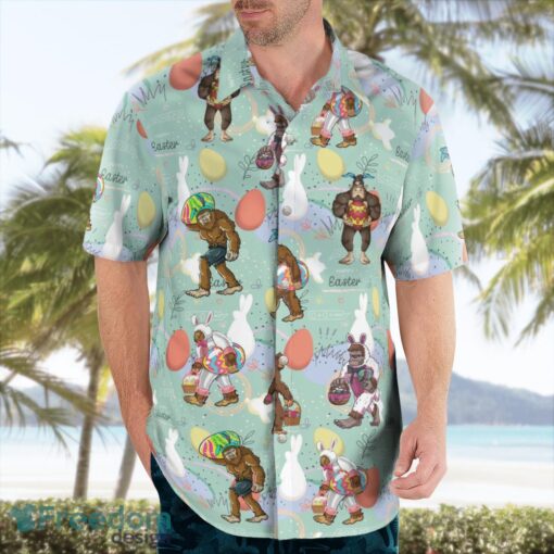 Bigfoot Happy Easter Day Aloha Hawaiian Shirt Beach Gift Shirt Product Photo 4