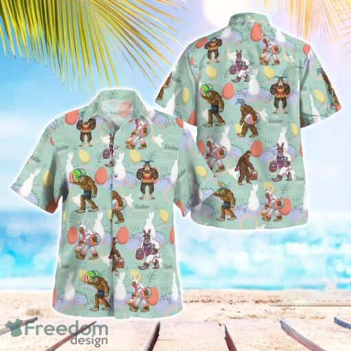 Bigfoot Happy Easter Day Aloha Hawaiian Shirt Beach Gift Shirt Product Photo 1