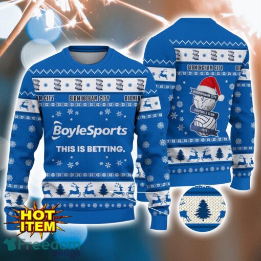 Birmingham City F.C 3D Ugly Christmas Sweater All Over Printed Sweater Christmas Gift Product Photo 1