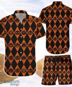 Black Pumpkin Shirt Halloween Pumpkin Pattern 3D Printing Hawaiian Shirt Cool Halloween Presents