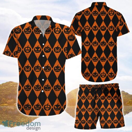 Black Pumpkin Shirt Halloween Pumpkin Pattern 3D Printing Hawaiian Shirt Cool Halloween Presents Product Photo 1