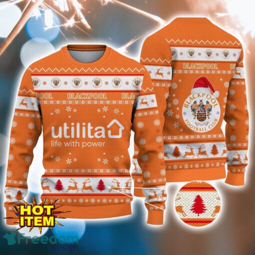 Blackpool F.C 3D Ugly Christmas Sweater For Men And Women Sport Fans Product Photo 1