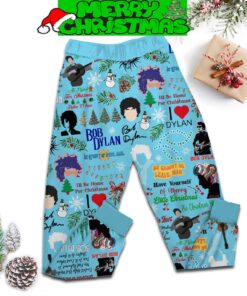 Bob Dylan All I Want For Christmas Is Bob Dylan Be Groovy Or Leave Man I Will Be Home For Christmas Fleece Pajama Set All Over Print Christmas Gift - 050824-192908