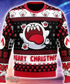 Boo Super Mario Bros Knitted Christmas Sweater Trending Holidays For Men Women Fans