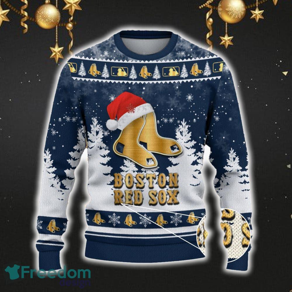 Boston Red Sox Car For Fans 3D Sweater Ugly Christmas Santa Hat Tree Gift For Men Women image Boston Red Sox Car For Fans 3D Sweater Ugly Christmas Santa Hat Tree Gift For Men Women - Boston Red Sox Ugly Christmas Sweater_2