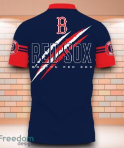 Boston Red Sox MLB Sox Strong 3D Polo Shirt With Claws Pattern image Boston Red Sox MLB Sox Strong 3D Polo Shirt With Claws Pattern Product Photo 3