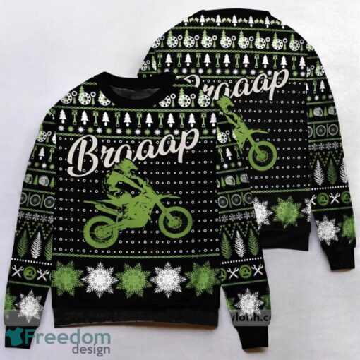 Braaap Moto Ugly Christmas Sweater 3D Printed Christmas Gift Product Photo 1