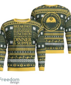 Breakfast Second Breakfast LOTR All-Over Print Christmas Sweater, Christmas Gift