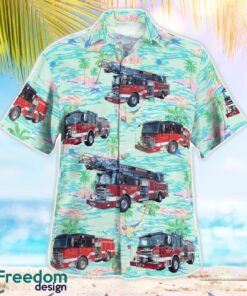 Bridgeport, CT Fire Department 3D Hawaiian Shirt Product Photo 2