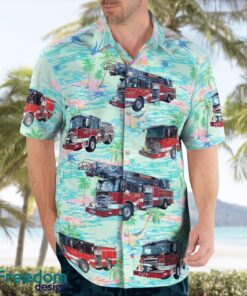 Bridgeport, CT Fire Department 3D Hawaiian Shirt Product Photo 3