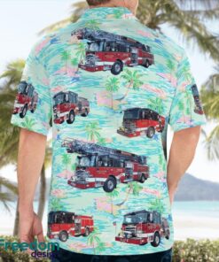 Bridgeport, CT Fire Department 3D Hawaiian Shirt Product Photo 4