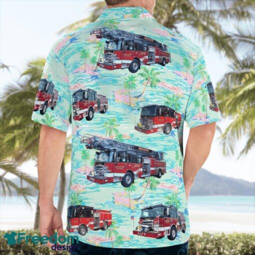 Bridgeport, CT Fire Department 3D Hawaiian Shirt Product Photo 4