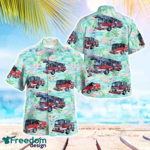 Bridgeport, CT Fire Department 3D Hawaiian Shirt Product Photo 1