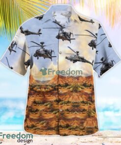 British Army AH-64E - Apache Attack Helicopter Hawaiian Shirt Beach Summer Shirt Product Photo 2