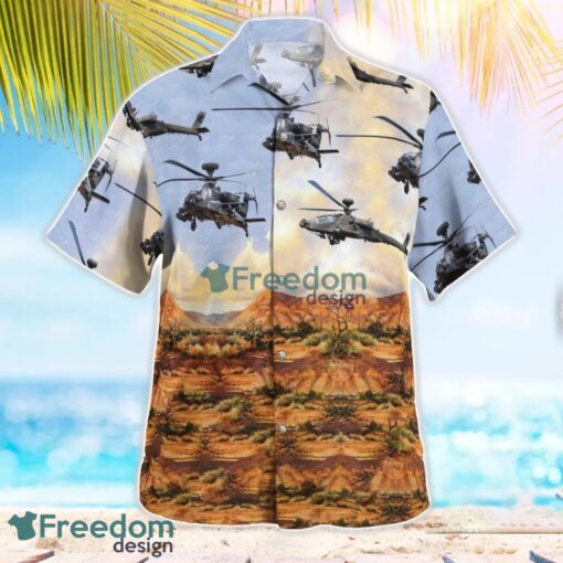 British Army AH-64E - Apache Attack Helicopter Hawaiian Shirt Beach Summer Shirt Product Photo 2