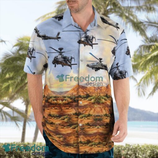 British Army AH-64E - Apache Attack Helicopter Hawaiian Shirt Beach Summer Shirt Product Photo 3