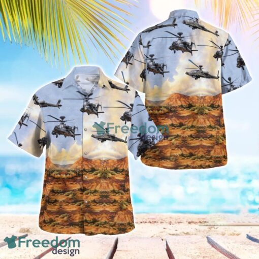 British Army AH-64E - Apache Attack Helicopter Hawaiian Shirt Beach Summer Shirt Product Photo 1