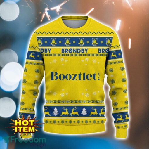 Brøndby IF 3D Ugly Christmas Sweater For Men And Women Sport Fans Product Photo 2