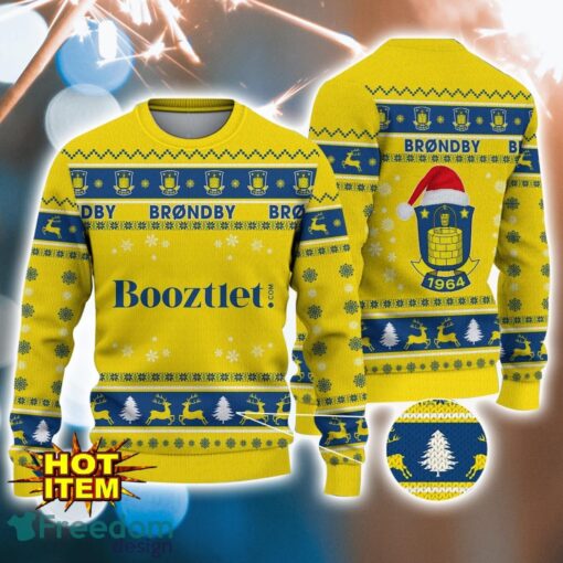 Brøndby IF 3D Ugly Christmas Sweater For Men And Women Sport Fans Product Photo 1