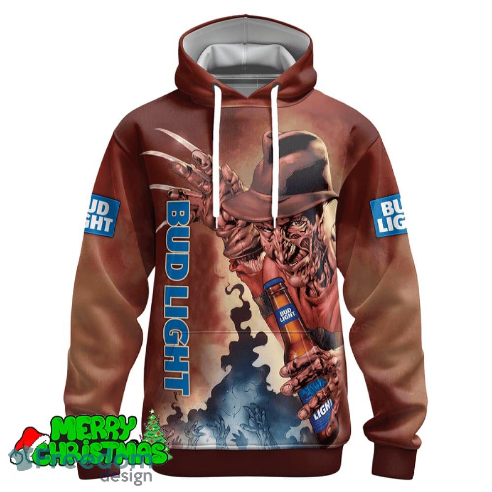 Bud Light Halloween Freddy Krueger Hoodie Zip Hoodie For Men Women Gift Halloween image Bud Light Halloween Freddy Krueger Hoodie Zip Hoodie For Men Women Gift Halloween - Bud Light Halloween Freddy Krueger Hoodie & Zip Hoodie_1