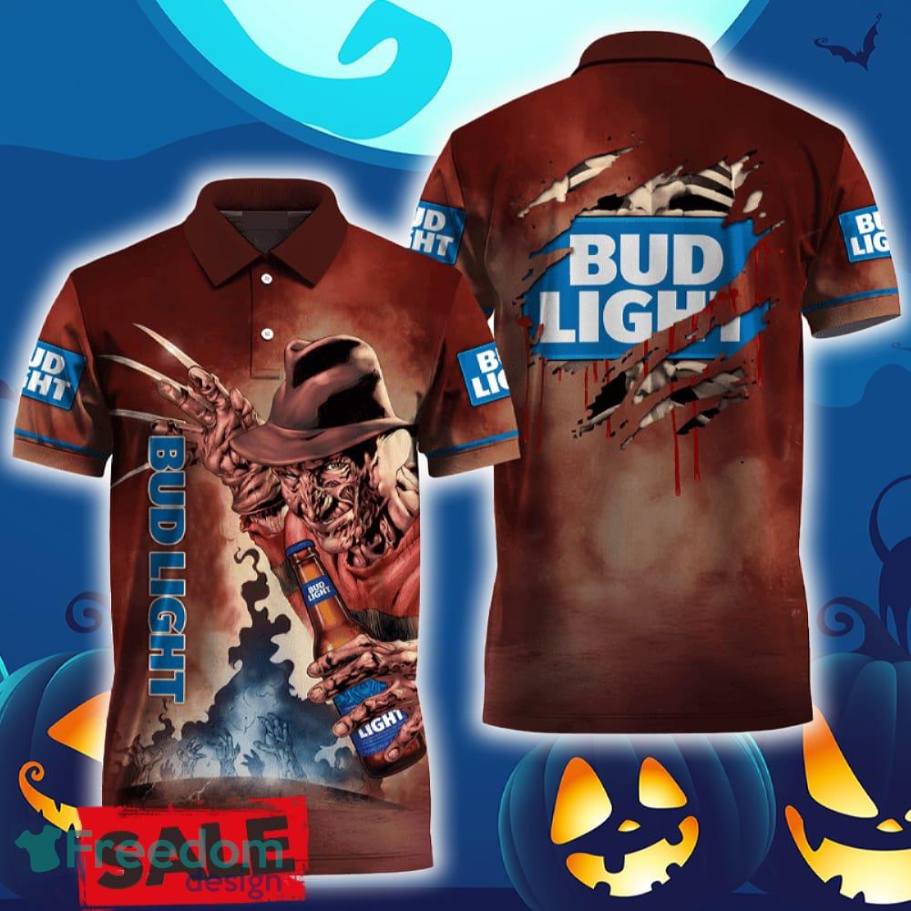 Bud Light Halloween Freddy Krueger Polo Shirt For Men Women Gift Christmas Holidays image Bud Light Halloween Freddy Krueger Polo Shirt For Men Women Gift Christmas Holidays - Bud Light Halloween Freddy Krueger Polo Shirt For Men Women Gift Christmas Holidays